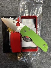 🔥New-Spyderco-Knifejoy Exclusive-Lil Native - Neon Green-G10 Satin 20CV