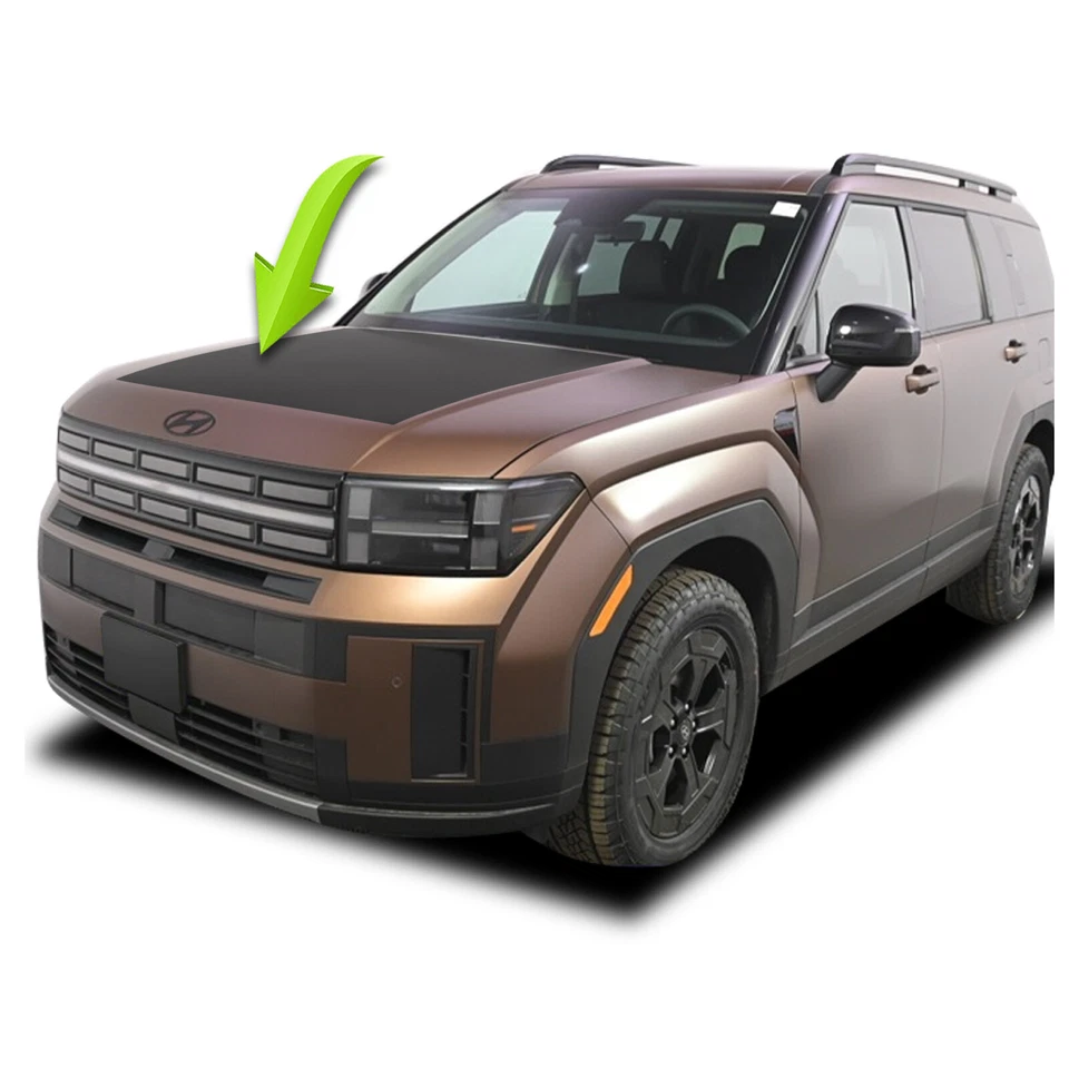 抽油烟机遮光乙烯基赛车条纹贴花4适合2024年及以上现代圣达菲 — 第 2/3 张图片