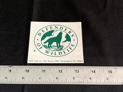 Defenders of Wildlife Green wolf sticker