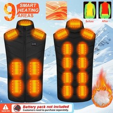 Winter 15 Zones Smart Heated Vest for Men Women USB Chargeing Heating Vest Tops