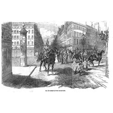 Paris Aspekt der Boulevards - antiker Druck 1851