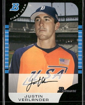 2005 Bowman Draft Picks & Prospects #BDP129 Justin Verlander Astros 1st Year