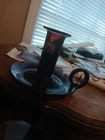 Vintage Blenko Glass Amethyst Candle Stick Holder w/Handle