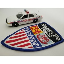 Roadchamps 1:43 Diecast Police Cruiser and Agency Police Patch (Santa Fe, NM)