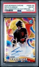 2025 Bowman Chrome Melt Mashers Bryce Eldridge Gold Mini Diamond Auto /50 PSA 8