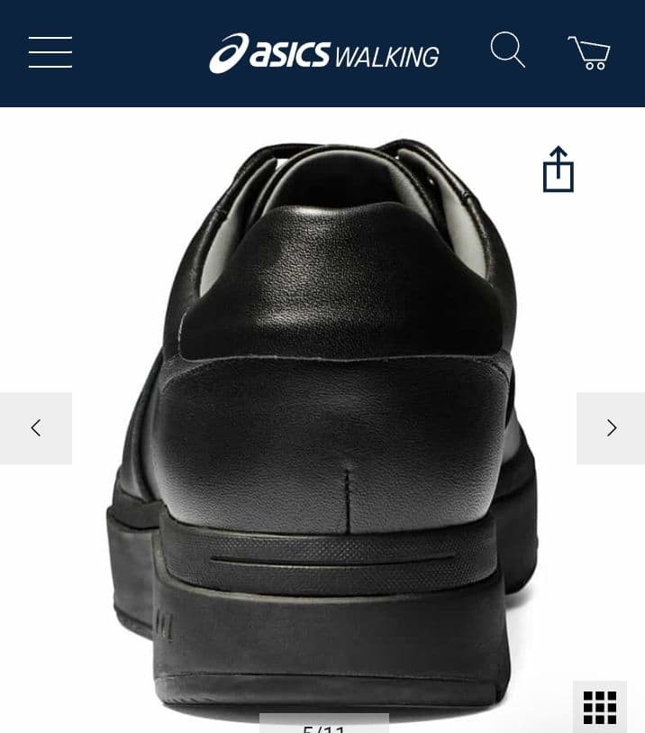 ASICS Pedala Black Walking Shoes 25.5cm Men's Pre-Owned, Stylish, Comfortable thumbnail 2