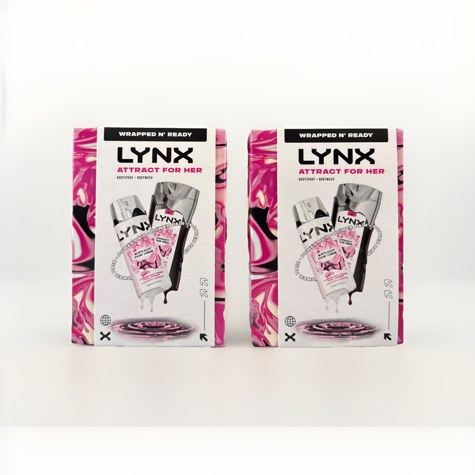 X2 Lynx Attract for Her Gift Set- 150ml Body Spray & 225ml Body Wash