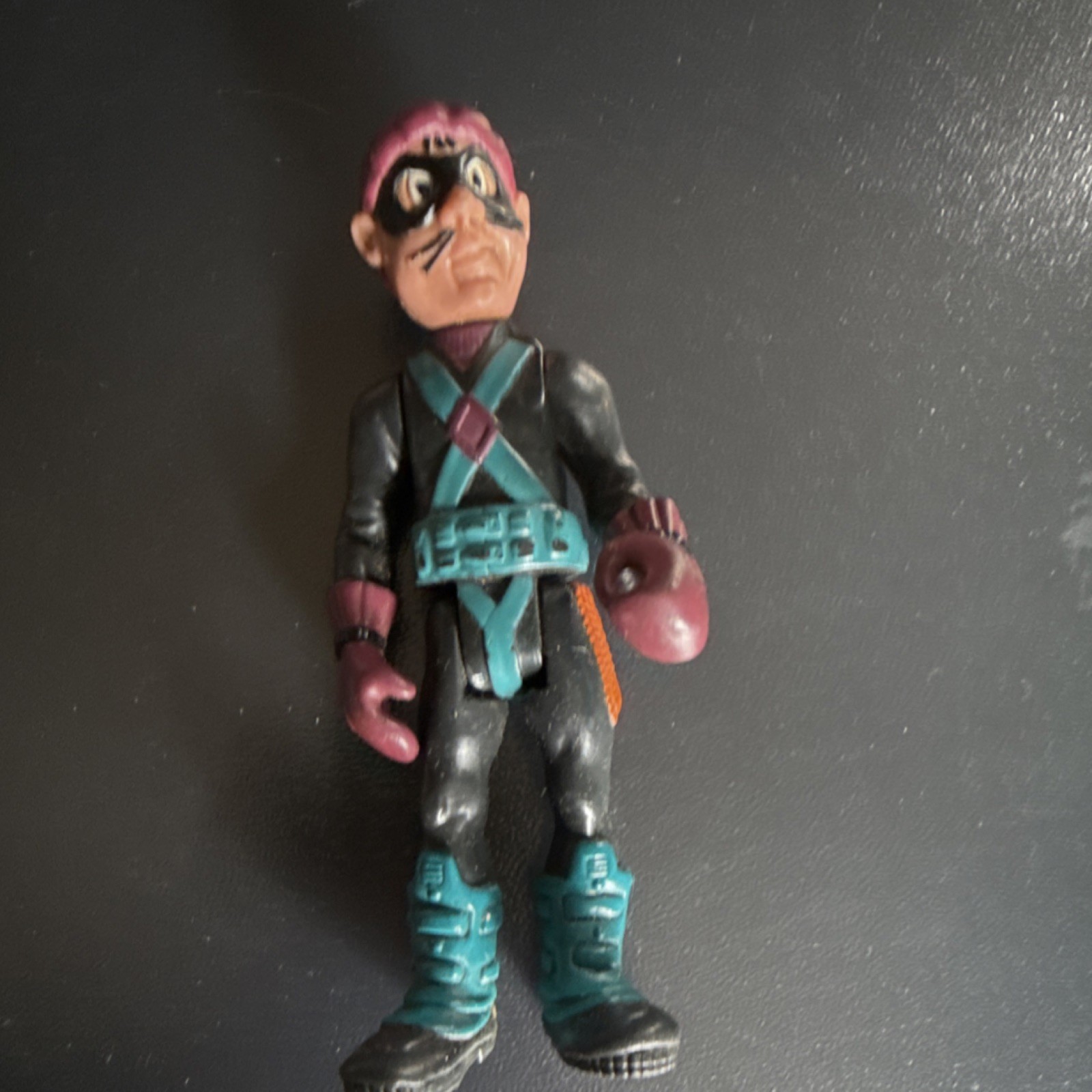 Kenner Action Figure Black Teal Maroon Plastic Collectible Toy