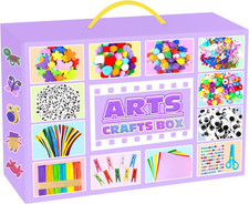 Arts and Crafts Supplies for Kids - 2000Pc Craft Kit with Pipe Cleaners DIY Craf