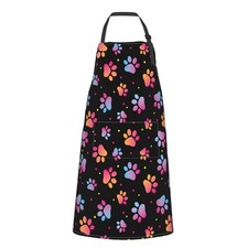 Dog Paw Apron Lightweight 2 Pockets 26 Inch Waist Ties Large 33x28 Inch