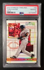 2004 Donruss Timelines Gold #48 Torii Hunter #'d 23/25 PSA 10 POP 1 