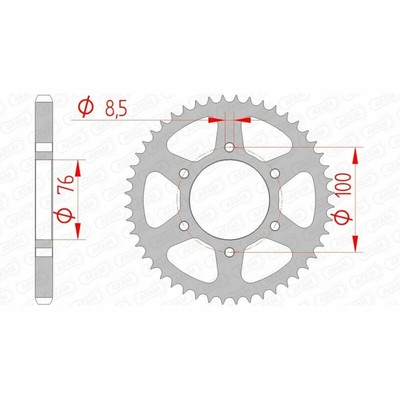 AFAM Pignone Catena Anteriore In Acciaio Standard 21202-428 Per Moto