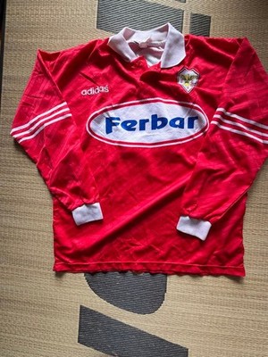 Adidas SC Braga Long Sleeve Shirt Red XL With Ferbar Logo From Japan
