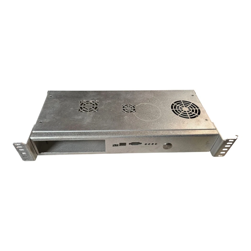 Brushed Aluminum 1U Short Depth Mitx Rackmount Case With Power Supply & Button - Image 2 of 4