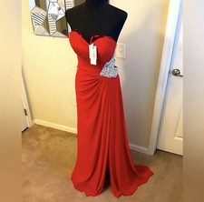 Red Evening Dress.party dress.birthday Gown.long dress.wedding Event Dress.