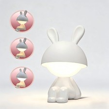 Night Light for Kids,Mini Table Lamps for Night Stand,LED Cute Bunny White 3 ...