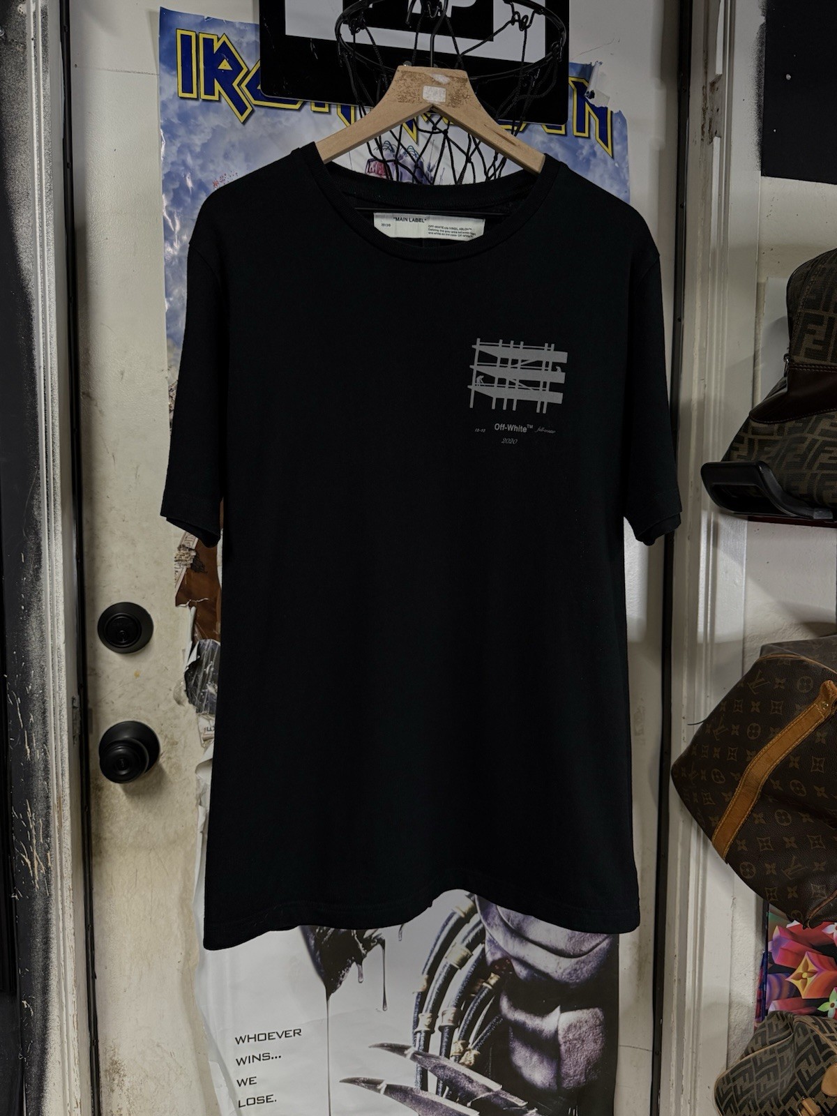 Off-White Industrial Arrows T-Shirt Virgil Abloh Black Tee Large image 2