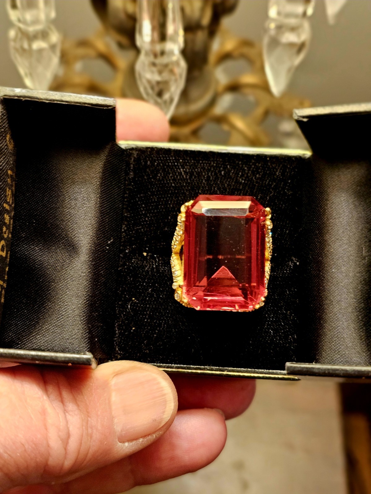 Ruby Emerald Cut 12x16mm Sami Mount Ring Sterling… - image 4