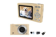 4K Digital Camera for Photography Vlogging Camera for Youtube Video 16X – Gold