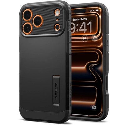 Handyhülle für iPhone 17 Pro Max Spigen Case Cover Schutzhülle Etui Schwarz
