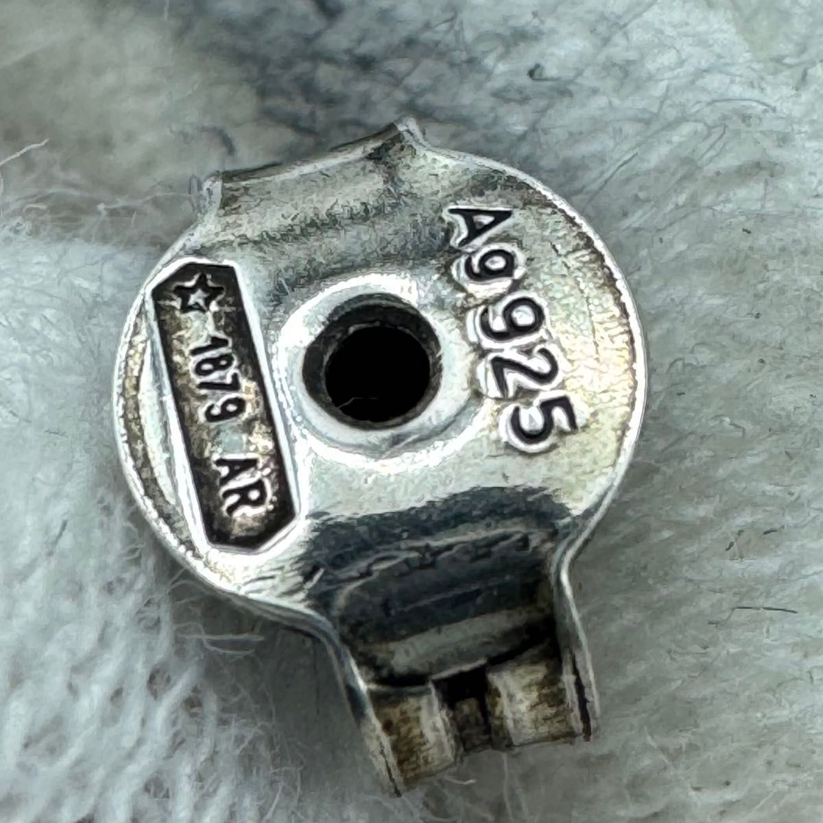 GUCCI Interlocking G Stud Earring Silver925 Singl… - image 10