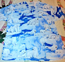 SCRUBS TOP SHIRT PEACHES POLAR BEARS SZ M 3 POCKETS FRONT MEDICAL DENTAL