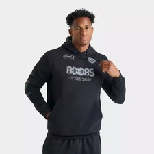 Adidas Originals Cyber Print Mens graphic p ullover hoodie Black KR8801 L NWT