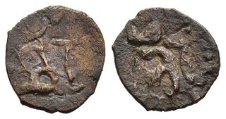 FITZ ANCIENT INDIA TAXILA CITY STATE CIVIC COPPER 11mm 0 43g ±BAM1340