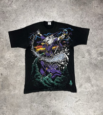 VTG 1994 Liquid Blue Wizard AOP All Over Print Shirt Sz L Made In Usa