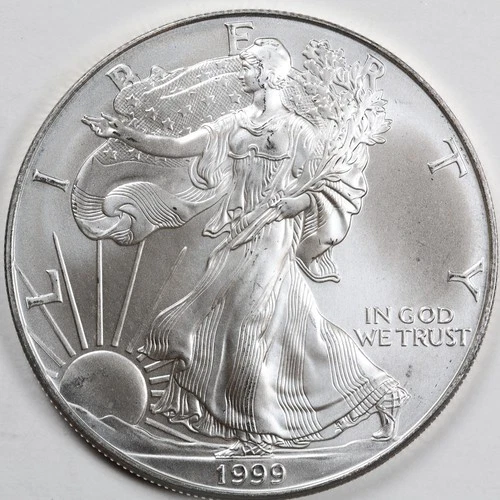 1999 American Silver Eagle (BU) - AUTHENTIC - In a Capsule to Protect It!