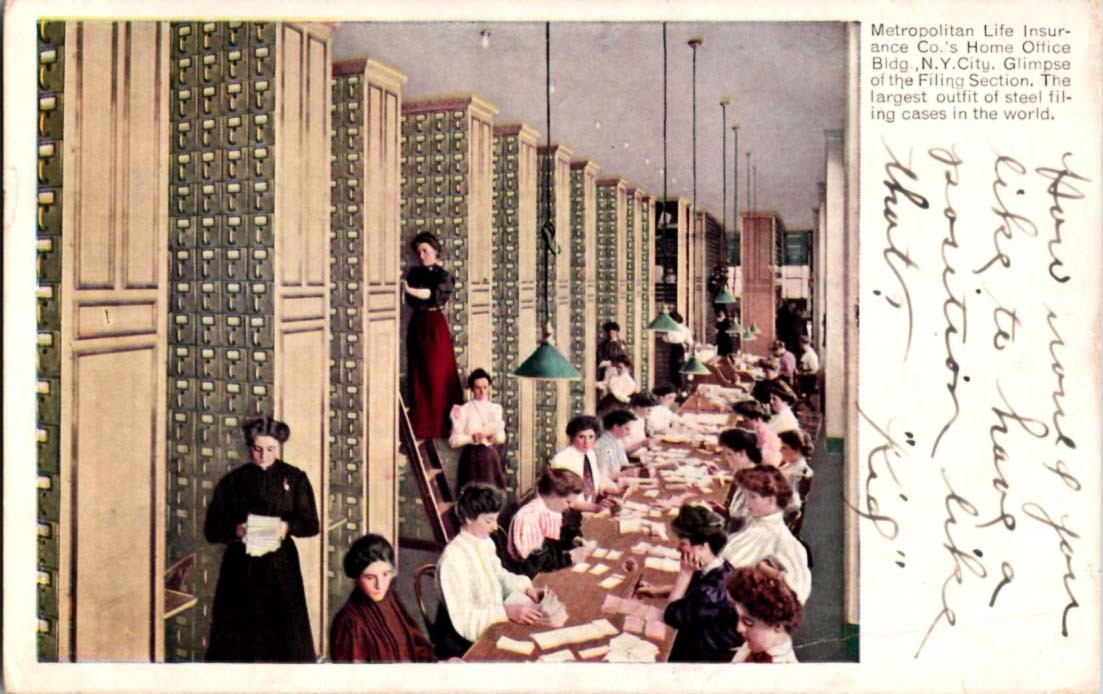 New York Ny Postcard Metropolitan Life Insurance Co. Section Office J/05 Bb9958