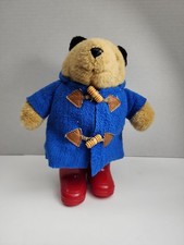 Paddington Bear Stuffed Animal Plush England Vintage 10  Tall Eden Toys
