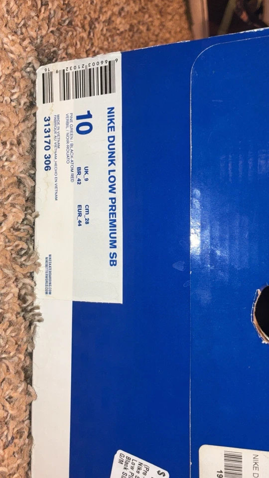 Nike SB Dunk Low Pro (verde pino negro) talla 10 usadas buen estado caja original Foto 4 de 4