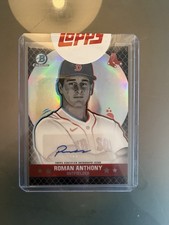 CLEAN Topps 2025 Bowman Chrome Bowman /50 Ascensions Auto Roman Anthony Red Sox
