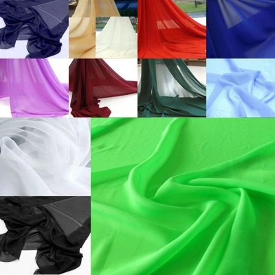 Chiffon Stoff Weicher Kleiderstoff zum Nähen als Dekostoff Dekorieren Meterware - Bild 1 von 2