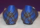 NEW Manolo Blahnik HANGISI Jeweled Blue Wool Tartan Ballet Flat Shoe 39 EU 9US — photo 5