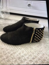 Omens Black Studded Ankle Boots Size 6