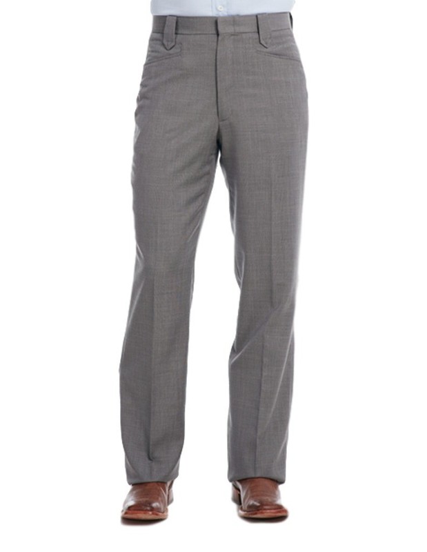 Circle S Western Pants Mens Unhemmed Expand Straight 36 Gray CP6715 CLEARANCE