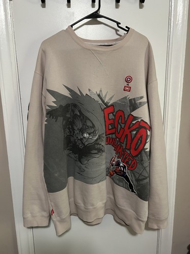 Vintage Echo Vs Marvel Captain America Tan Sweatshirt Size 2XL Oversized