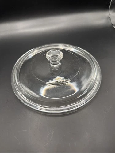 Pyrex/Corning P-83-C Clear Glass 7" Round LID ONLY -for 6 1/2"