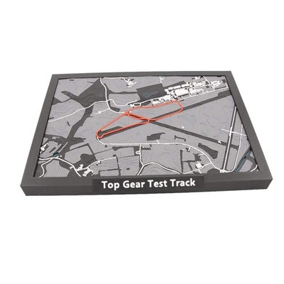 3D Topographic Circuit Map - Dunsfold Aerodrome Test Track Art Model | Layered R