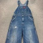 Dickies Latzhose Erwachsene 32x30 blau Latzhose Denim Workwear Carpenter Herren*