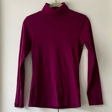 Womens Joules Plum Turtleneck Top