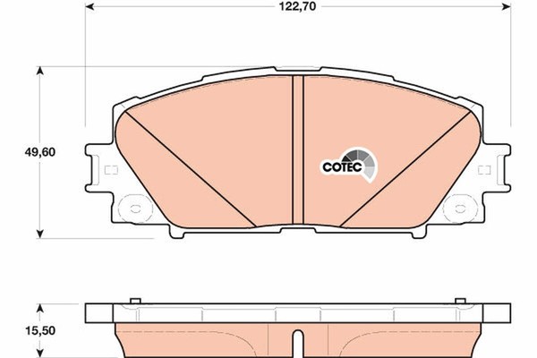 TRW GDB4173 Bremsbelagsatz, Scheibenbremse For Lexus Toyota Toyota (Faw)-image