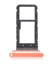 Dual Sim Card Tray Compatible For Motorola Moto E7 (XT2095 / 2020) (Red)