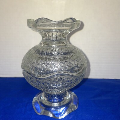 Anchor Hocking Reversible/Stackable Pebbled Candle holders- Estate Find