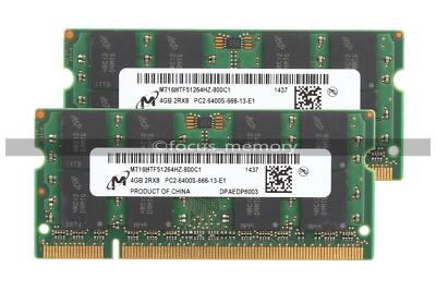 Kit De Memoria RAM 8GB (2x4GB) DDR2-800 MHz Para Portátiles HP/Compaq Pavilion Dv5, Dv6, Dv7 - 200 Pines