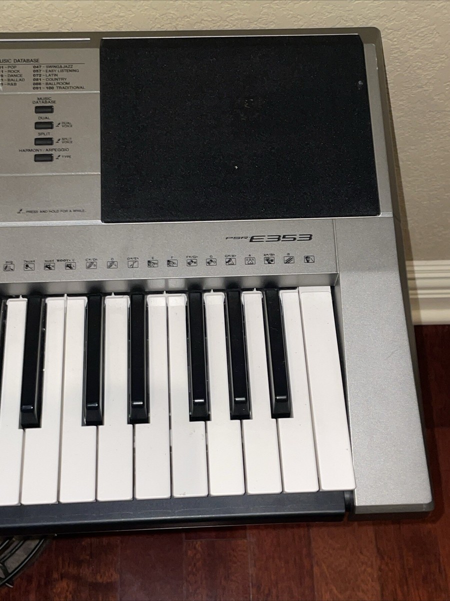 YAMAHA PSR-E353 61 Key Portable Keyboard With Power Adapter