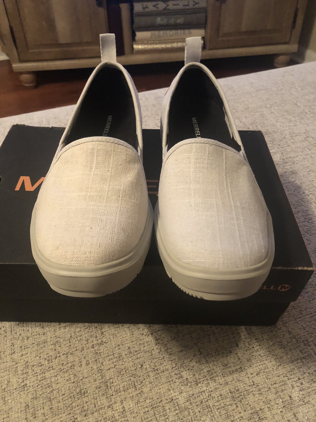 Merrell Sneaker da donna Around Town Ada Moc in tela grigio 6 5 US