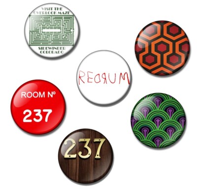 THE SHINING 25mm Button Pin Anstecker KUBRICK Carpet, Room 237, REDRUM, Overlook